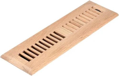 Vista 8 de Homewell Registro de piso de madera de roble rojo, cubierta de ventilación, 2 x 10 pulgadas, sin terminar