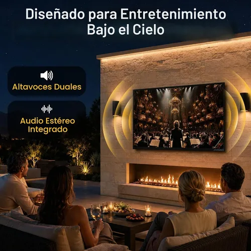 Vista 5 de SONAGI Helios - Televisor de 55 pulgadas para exteriores con sol completo, 4K UHD, 1000 Nit antirreflejos