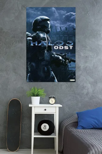 Vista 16 de Trends International aureola: ODST - Póster de pared de arte clave, 14.725 "x 22.375", versión enmarcada de madera de granero