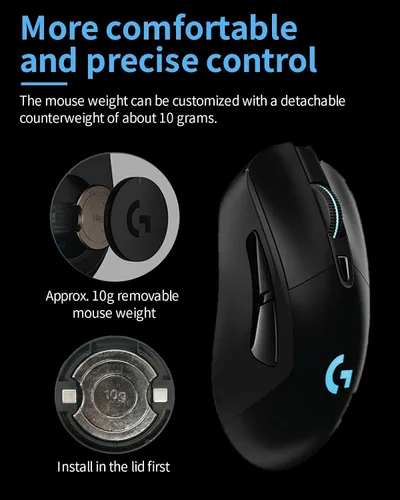 Vista 4 de New The Mouse - Peso de ajuste de equilibrio (0.35 oz x 1 pieza), peso inalámbrico para mouse para juegos, repuesto para Logitech G Pro