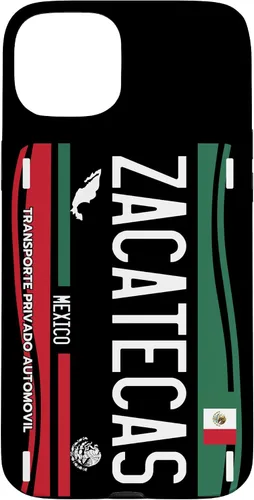 Vista 9 de Placa de matrícula Zacatecas para iPhone 13 Pro Max, Zacatecas México, funda Zacatecas