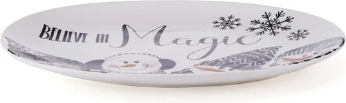 Vista 2 de Fitz & Floyd Fitz and Floyd Snow Days Snowman - Plato para servir, 16 pulgadas, multicolor