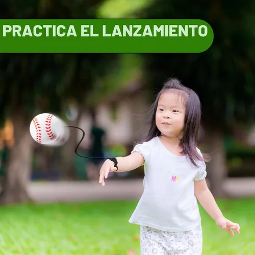 Vista 3 de Playbees Pelotas de béisbol de práctica reactiva (paquete de 3) - Entrenador personal de retorno de muñeca para práctica de lanzamiento y captura
