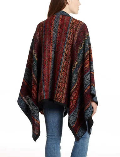 Vista 2 de Invisible World Womens Ruana Alpaca Wool Poncho Winter Cape Fall