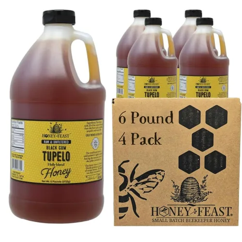 Vista 10 de HONEY FEAST 6 Libras de Miel en Granel Mezcla para Alergias - Vast American, Elaborada en Florida, Cruda y Sin Filtrar, Alto Contenido de Polen