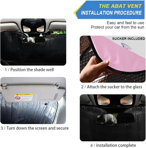 Vista 2 de Boccsty Parasol plegable para parabrisas de automóvil, diseño de ojos de niña de anime, protección solar plegable, bloquea los rayos UV, protector