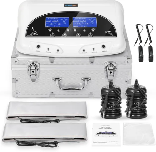 Vista 2 de veicomtech Máquina de desintoxicación de baño de pies iónico dual con lavabo