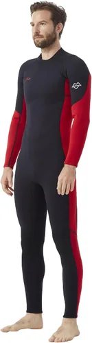 Vista 8 de Hevto Men Wetsuit 3/2mm Neoprene Back Zipper for Surfing Diving Negro