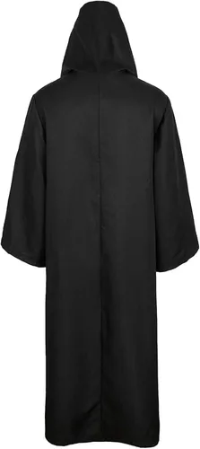 Vista 4 de Servicio Dorado Retro para mujer Disfraz de Halloween túnica Sudaderas con capucha bata gótica Vestido túnicas capas