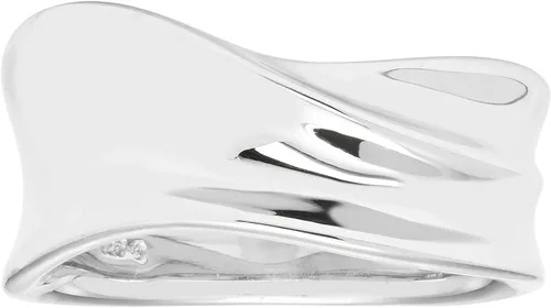 Vista 5 de Anillo ancho de plata de ley 925 - Elección de estilo Banda de hoja de plata