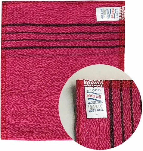 Vista 4 de Toalla exfoliante de baño coreano toalla exfoliante corporal 8 piezas - rojo 4 verde 4 tamaño pequeño GOLDSANGSA