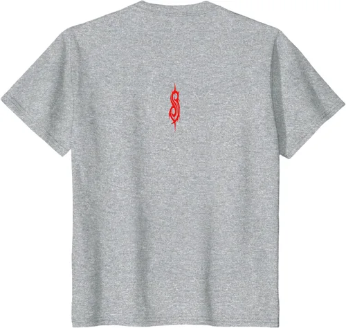Vista 28 de Slipknot Tribal Calavera playera, niños 12, Rojo