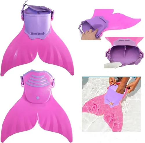 Vista 6 de Traje de baño de 6 piezas para niñas, cola de sirena para nadar, bikini para niños
