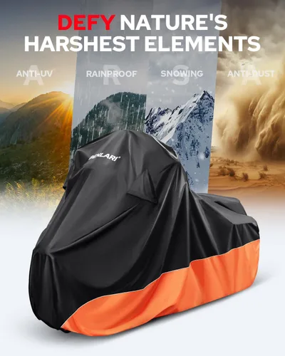 Vista 2 de Benlari Funda impermeable mejorada para motocicleta compatible con Sportster, Iron 883, Forty-Eight, Nightster Special, Superlow, Superlow 1200T