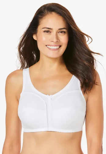 Vista 4 de Comfort Choice- Brasier de algodón para mujer, talla grande, sin aros, paquete de 3