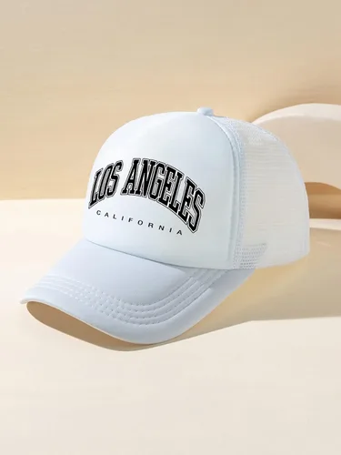 Vista 3 de WDIRARA Gorra de béisbol ajustable con estampado gráfico de letras para hombre, sombrero deportivo al aire libre