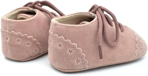 Vista 5 de Dukars Mocasines de suela suave con cordones para bebés y niñas