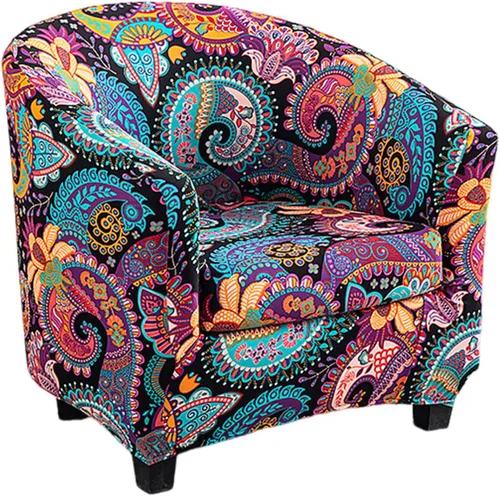 Vista 38 de NILUOH - Funda para silla de club de 2 piezas, funda elástica para silla de bañera redonda, fundas para silla de barril, fundas antideslizantes