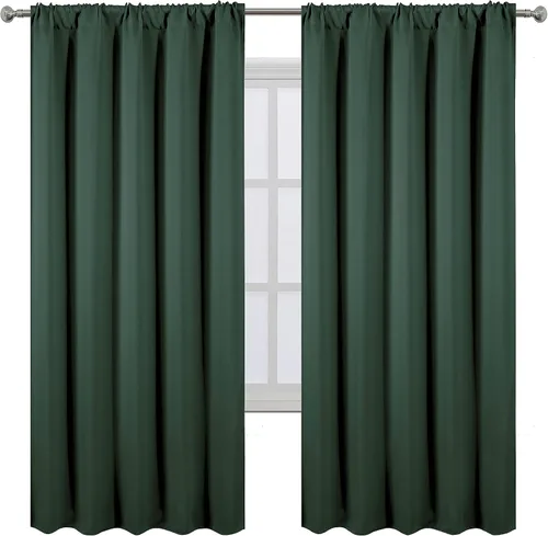 Vista 83 de LEMOMO Cortinas opacas de 42 x 54 pulgadas, juego de 2 paneles de cortinas con aislamiento térmico para oscurecer la habitación