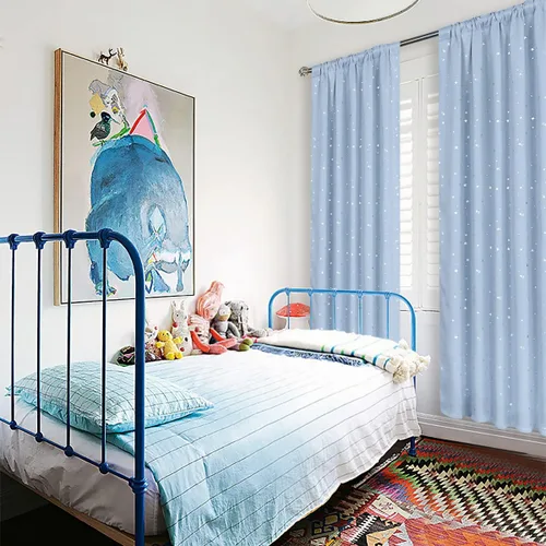 Vista 2 de BGment - Cortinas opacas para niños de 84 pulgadas de largo para dormitorio, cortinas con bolsillo para barra para oscurecer la habitación, cortinas