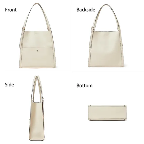 Vista 3 de daiblueland Bolso bandolera de cuero para mujer, diseño con correa ajustable, tamaño mediano