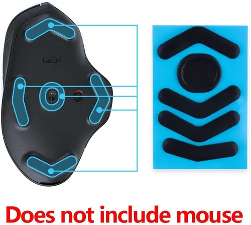 Vista 5 de HUYUN Almohadillas para patines de ratón compatibles con Logitech G604 Lightspeed Gaming Mouse 910-005622