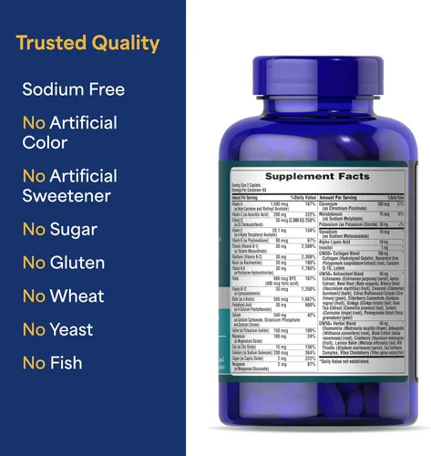 Vista 6 de Puritan's Pride Ultra Woman 50 Plus - Multivitamínico diario de liberación de tiempo de alto rendimiento con zinc, suplemento dietético para un