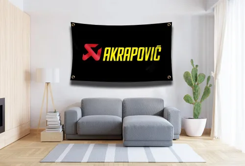 Vista 4 de ENMOON Bandera de carreras de motocicletas de 3 x 5 pies, decoración interior y exterior para garaje