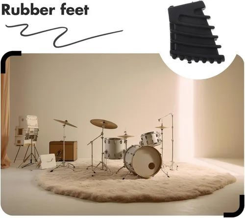 Vista 7 de 3pcs Drum Stand Rubber Feet Anti Slip Leg Protector Replacement