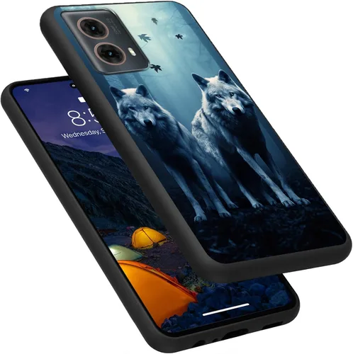 Vista 190 de Funda para Motorola Moto G Play 4G 2024, delgada y ligera, de silicona de TPU suave, color negro, ultrafina, para Motorola Moto G Play 4G 2024, Art