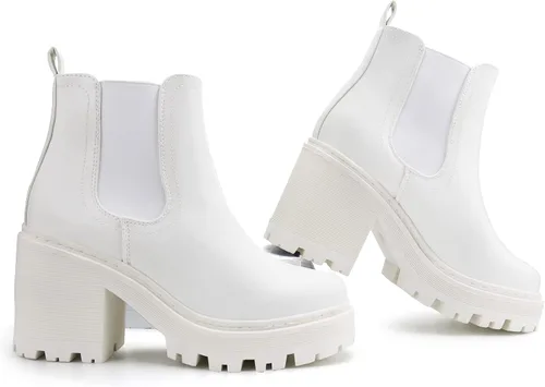 Vista 5 de firelli Botas Chelsea de moda para mujer, botas de plataforma clásicas