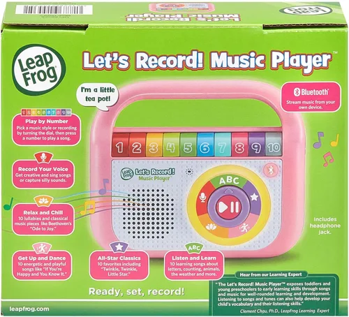 Vista 8 de LeapFrog Let's Record! Reproductor de música, Rosa