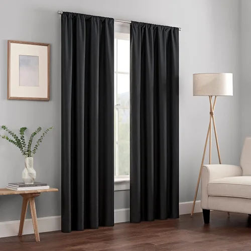 Vista 39 de ECLIPSE Kendall - Cortina térmica opaca moderna con bolsillo para cortinero, para dormitorio o sala de estar (1 panel), 42 x 54 pulgadas, alcachofa