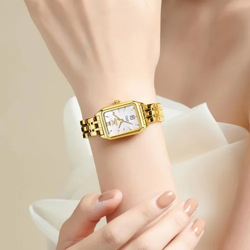 Vista 2 de OLEVS Women Watches Business Dress Square Female Watches for Ladies Stainless Steel Waterproof Luminous Wrist Watch for Women