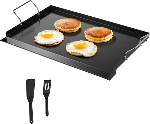 Vista 11 de VEVOR Plancha de Acero al Carbono, Plancha Plana Universal Rectangular de 20x16 Pulgadas, Plancha de Parrilla de Gas para Barbacoa, Teppanyaki