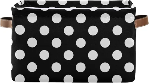 Vista 10 de Cesta de almacenamiento grande con asas para dormitorio, hogar, oficina Color 6