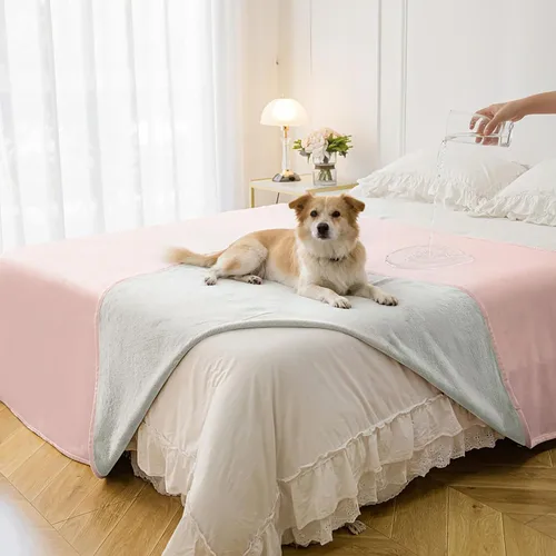 Vista 19 de Manta impermeable para perros pequeños, a prueba de fugas, manta reversible para sofá, cama, protector de muebles lavable a máquina, 25 x 35