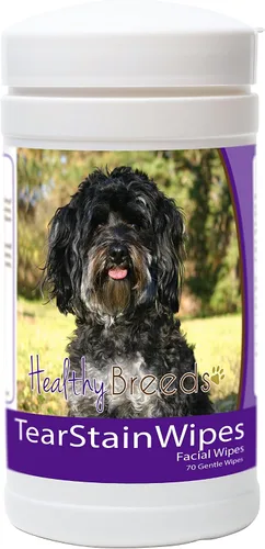 Vista 25 de Healthy Breeds Toallitas quitamanchas de lágrimas para perros para pastor australiano – Más de 100 razas – Limpiador facial de ojos – 70 toallitas