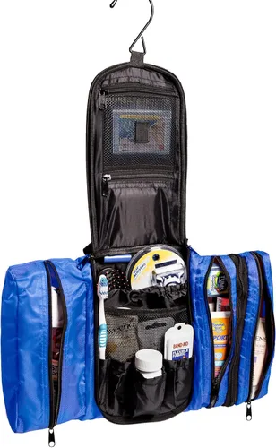 Vista 2 de Fishers Finery Neceser colgante para baño, bolsa de viaje, Azul