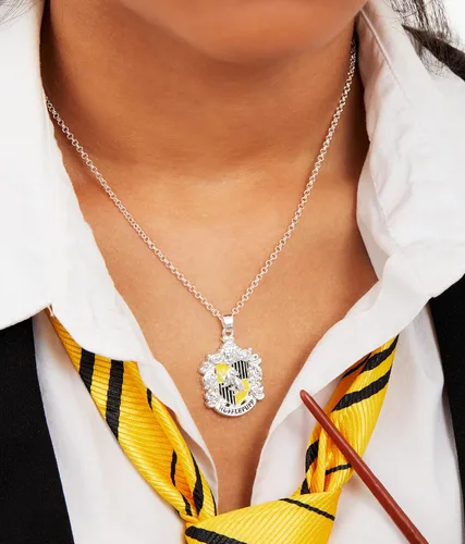 Vista 2 de Harry Potter Women's and Girls Jewelry Silver Plated House Crest Pendant, 16"+2