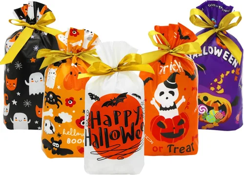 Vista 8 de GP Life - 50 bolsas de Navidad con cordón, bolsas de dulces de Navidad, bolsas de dulces para regalos de fiesta de Navidad