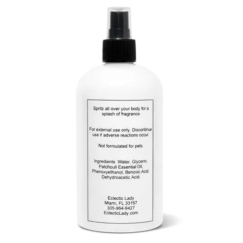 Vista 5 de Eclectic Lady Spray corporal de pachulí, 16 onzas, doble fuerza, niebla corporal