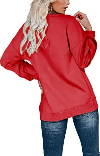 Vista 18 de KINGFEN Sudadera de manga larga con cremallera de un cuarto para mujer
