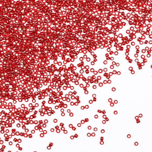Vista 29 de Cuentas de Semilla de Vidrio Transparentes con Línea Plateada Tamaño 8/0 Artesanías Cuentas de Semilla de Cristal de 3 mm para Hacer Joyas