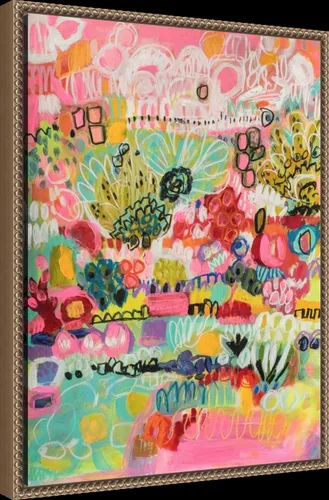 Vista 2 de Amanti Art Karen Fields - Lienzo enmarcado para pared, 24 x 18 pulgadas, jardín bohemio III por Karen Fields, lienzo enmarcado para pared, arte