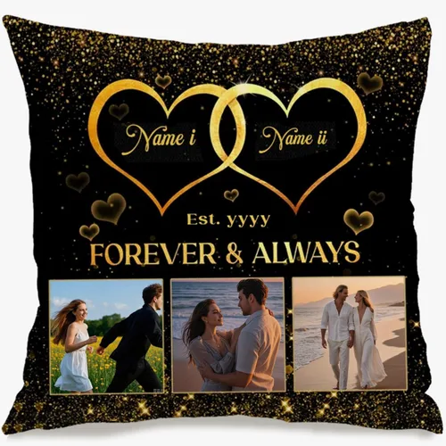 Vista 16 de Personalized One Image Pillow Case with Customized Text Designed for Bedroom or Sofa décor and Providing an Emotional Gift Experience for Loved Ones