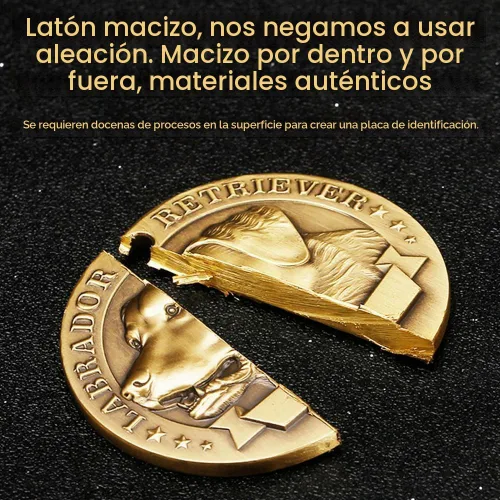 Vista 3 de Collar de cuero auténtico para perro + Juego de etiqueta para perro bulldog con relieve 3D (XS-S)