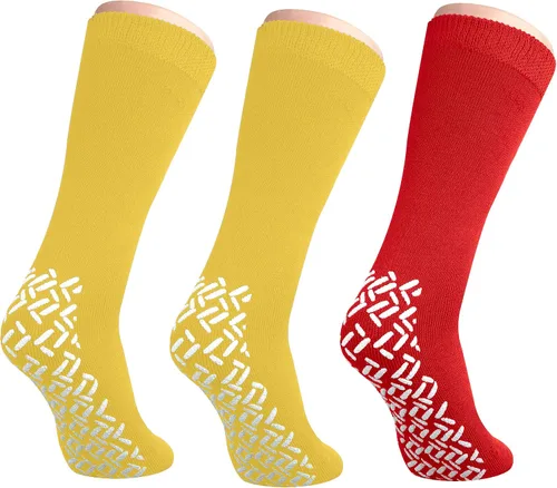 Vista 6 de NOBLES HEALTH CARE PRODUCT SOLUTIONS Paquete de 3 pares – Calcetines antideslizantes XXXL anchos para personas con diabetes hinchada en los pies
