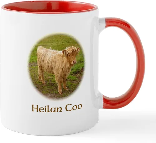 Vista 14 de CafePress Heilan Coo (Highland Cow) Taza de café de cerámica de 11 oz (11.0 fl oz)