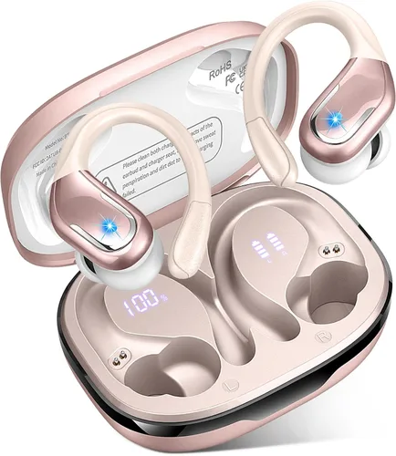 Vista 11 de Auricular Inalámbrico, Auriculares Bluetooth 5.4 de 75Hrs IP7 Impermeables para Deporte, Auriculares Inalámbricos para Correr con ENC Cancelación